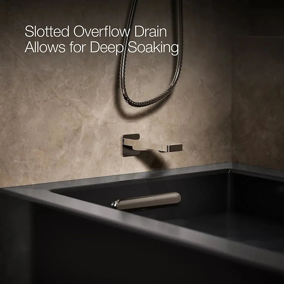 Kohler Underscore 60" x 32" alcove bath, left drain black - Plumbing Market