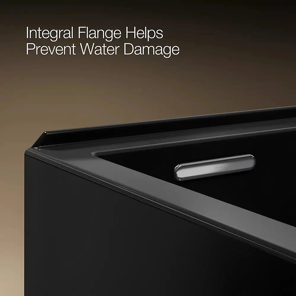 Kohler Underscore 60" x 32" alcove bath, left drain black - Plumbing Market