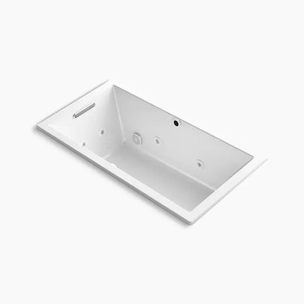 Kohler Underscore 60" x 32" drop-in Heated BubbleMassage air bath with whirlpool K-1168-XHGH-0 - Plumbing Market