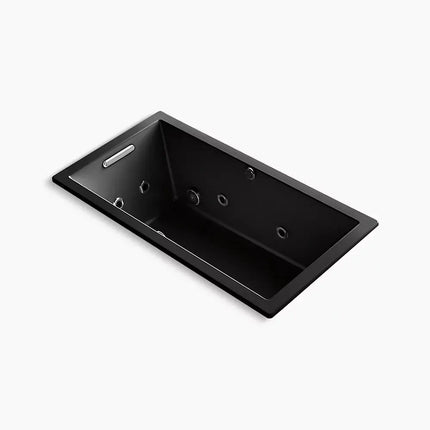 Kohler Underscore 60" x 32" drop-in Heated BubbleMassage air bath with whirlpool K-1168-XHGH-7 - Plumbing Market