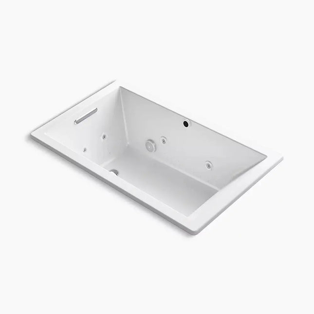 Kohler Underscore 60" x 36" drop-in Heated BubbleMassage air bath with whirlpool K-1849-XHGH-0 - Plumbing Market