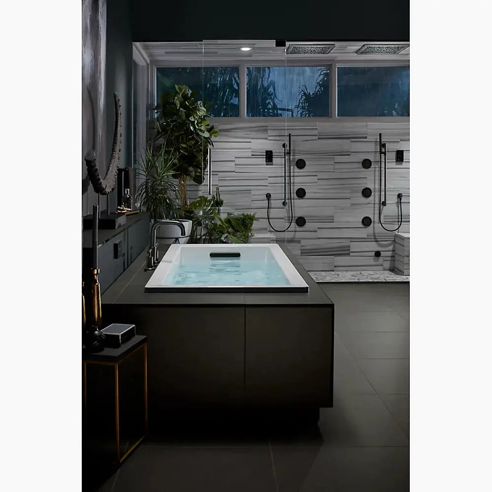Kohler Underscore 66" x 32" drop-in Heated BubbleMassage air bath K-1822-GH-95 - Plumbing Market