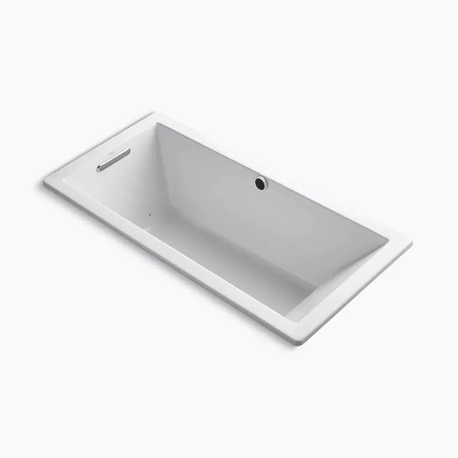 Kohler Underscore 66" x 32" drop-in Heated BubbleMassage air bath with Bask heated surface K-1822-GHW-0 - Plumbing Market