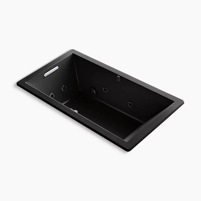 Kohler Underscore 66" x 36" drop-in Heated BubbleMassage air bath with whirlpool K-1173-XHGH-7 - Plumbing Market