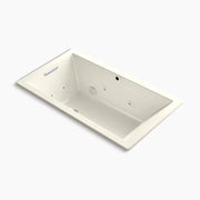 Kohler Underscore 66" x 36" drop-in Heated BubbleMassage air bath with whirlpool K-1173-XHGH-96 - Plumbing Market