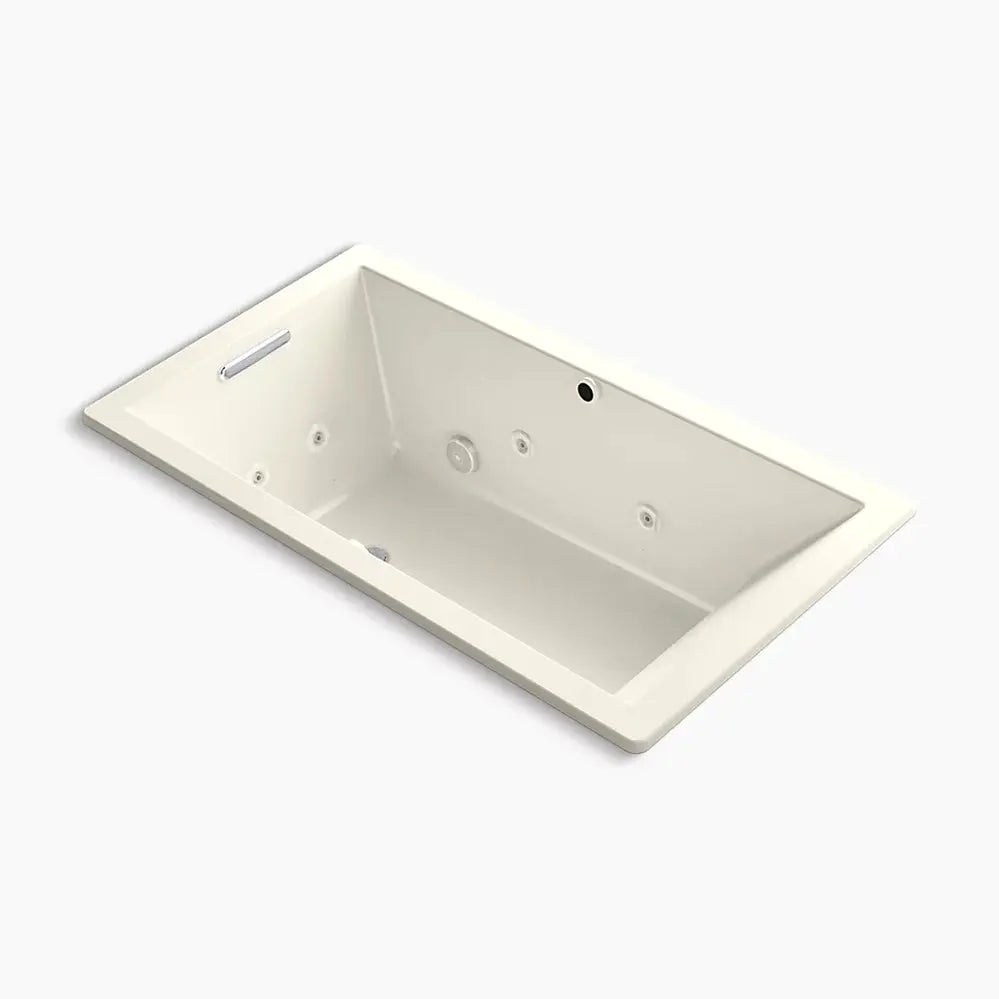 Kohler Underscore 66" x 36" drop-in Heated BubbleMassage air bath with whirlpool K-1173-XHGH-96 - Plumbing Market