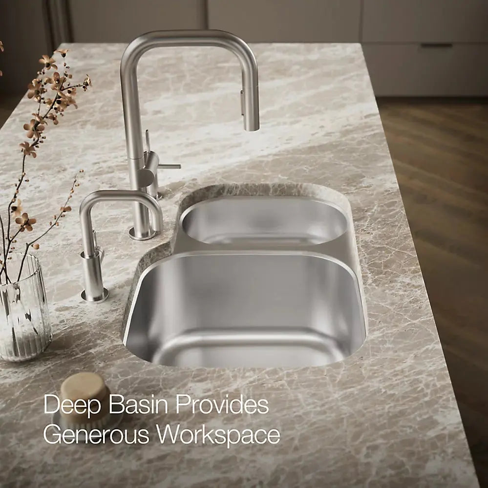 Kohler Undertone 30-3/4" undermount double-bowl kitchen sink K-3355-NA - Plumbing Market