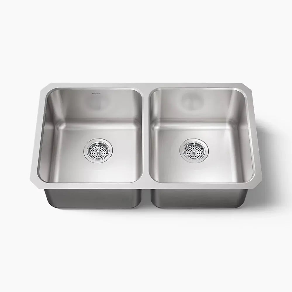 Kohler Undertone 31-1/2" undermount double-bowl kitchen sink K-3171-NA - Plumbing Market
