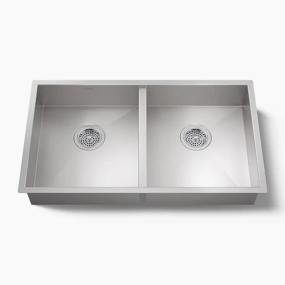 Kohler Vault 32" undermount double-bowl kitchen sink K-25940-NA - Plumbing Market