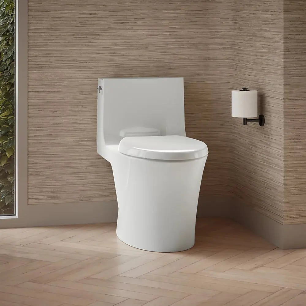 Kohler Veil One-piece elongated toilet with skirted trapway, dual-flush White - Plumbing Market