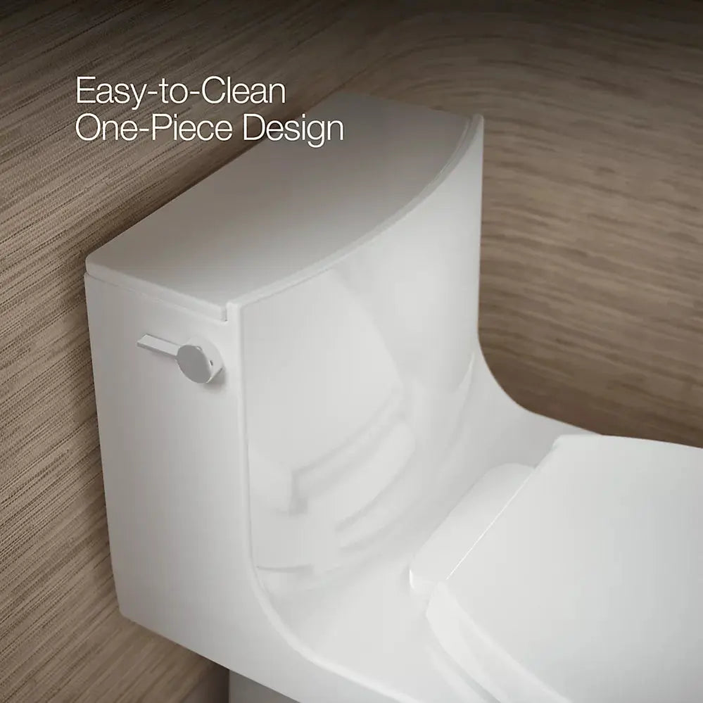 Kohler Veil One-piece elongated toilet with skirted trapway, dual-flush White - Plumbing Market