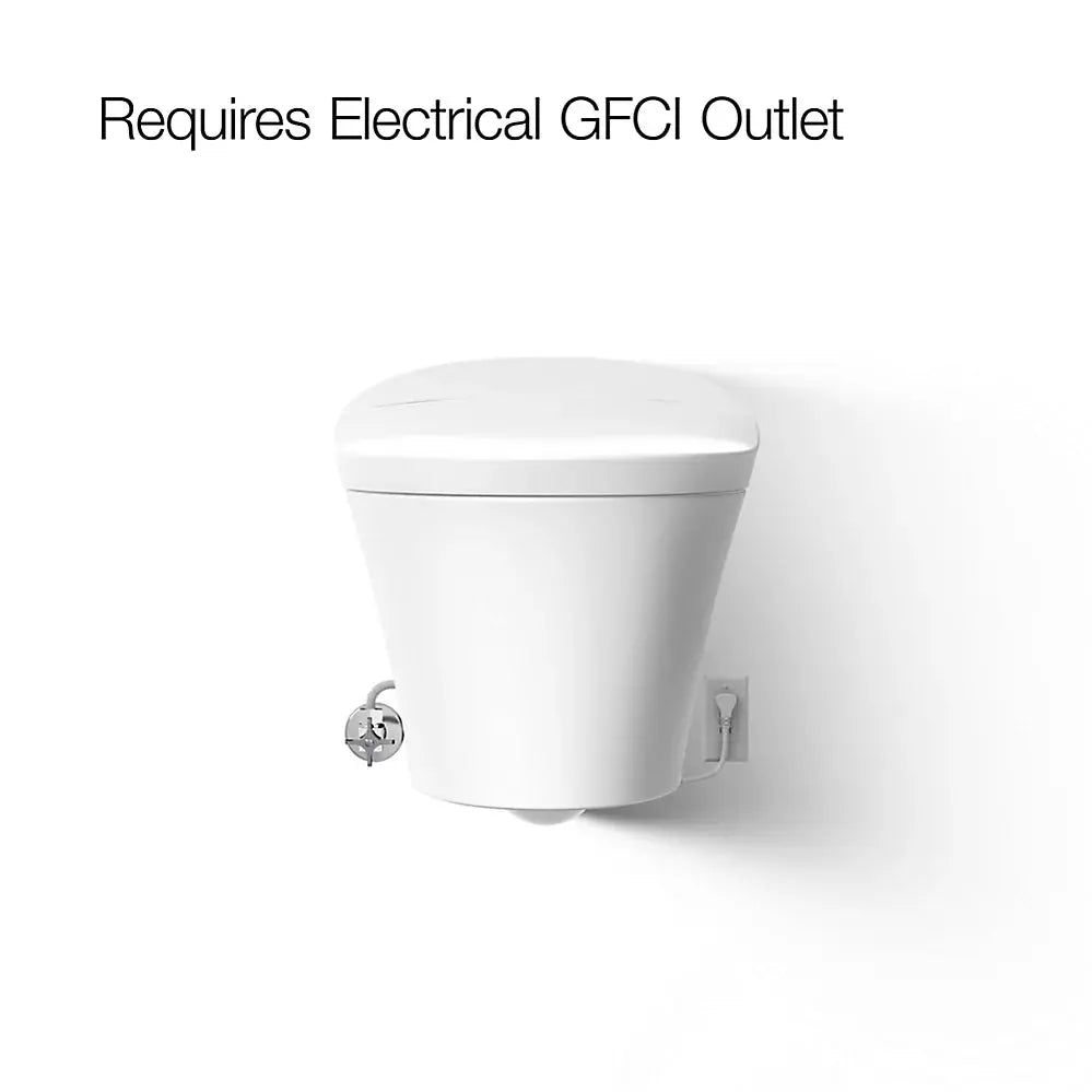 Kohler Veil One-piece wall-hung elongated smart toilet, dual-flush White - Plumbing Market