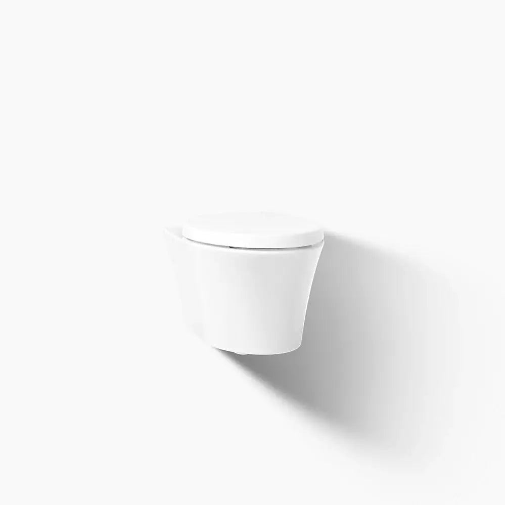 Kohler Veil Wall-hung compact elongated toilet, dual-flush white - Plumbing Market