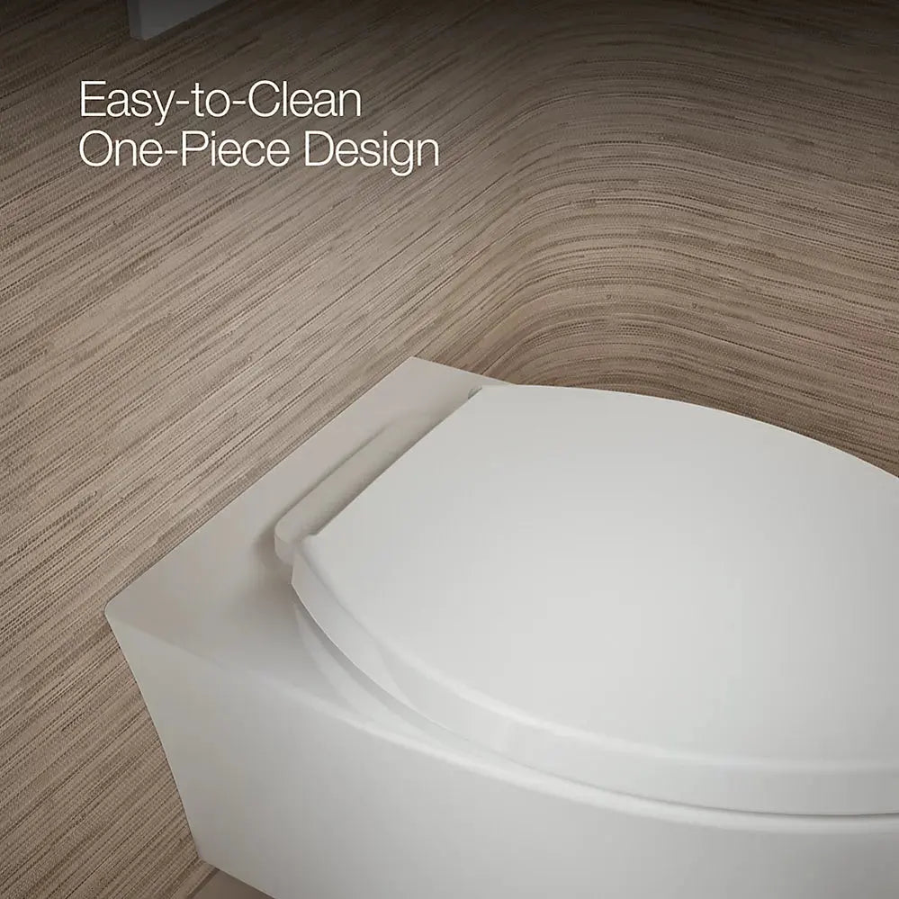 Kohler Veil Wall-hung compact elongated toilet, dual-flush white - Plumbing Market