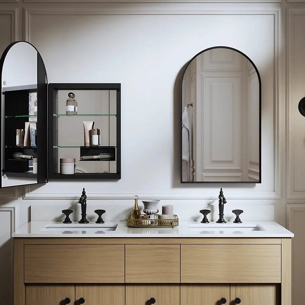 Kohler Verdera 20" x 34" Arched Framed Medicine Cabinet Left Hinged - Plumbing Market