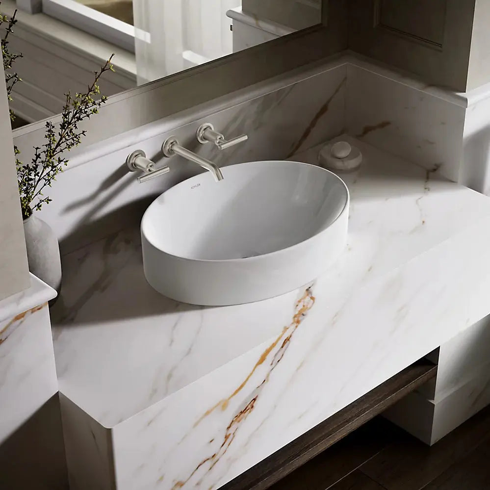 Kohler Vox 20" oval vessel bathroom sink white - Plumbing Market