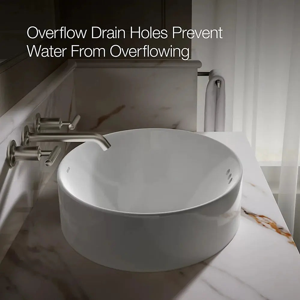 Kohler Vox 20" oval vessel bathroom sink white - Plumbing Market