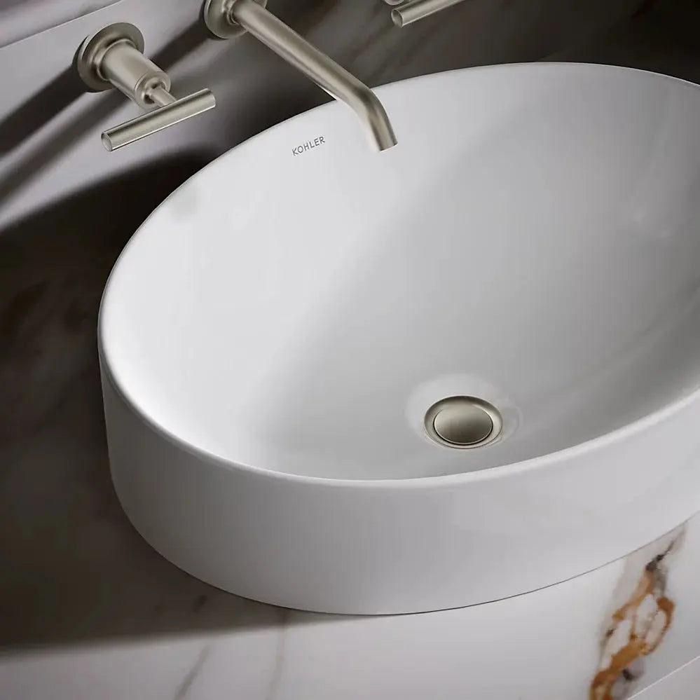 Kohler Vox 20" oval vessel bathroom sink white - Plumbing Market