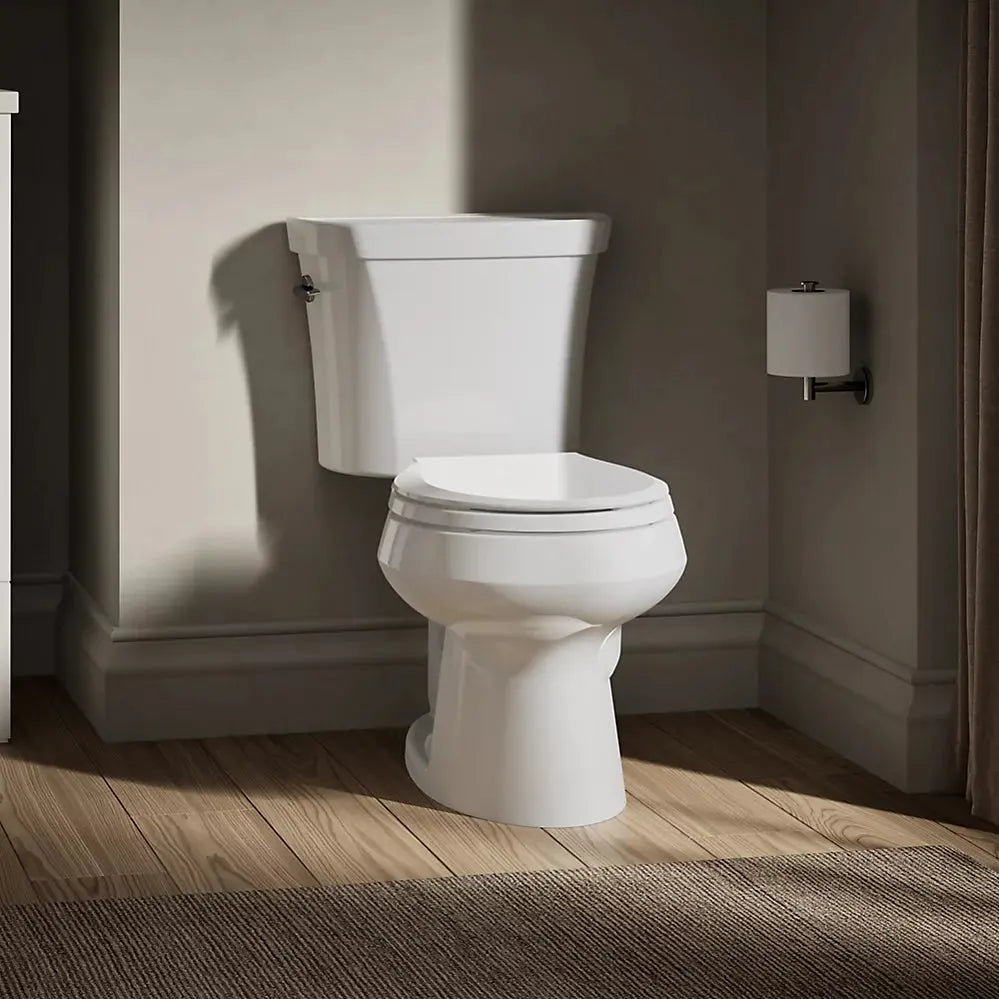 Kohler Wellworth 1.6 GPF Two-piece round-front toilet dual-flush - Plumbing Market