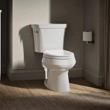 Kohler Wellworth Two-piece Elongated Toilet 1.28 gpf White - Plumbing Market