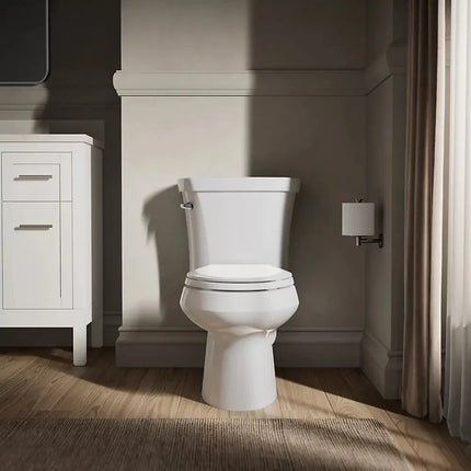 Kohler Wellworth Two-piece Elongated Toilet 1.28 gpf White - Plumbing Market