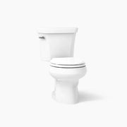 Kohler Wellworth Two-piece round-front toilet, 1.6 gpf Less Seat - Plumbing Market