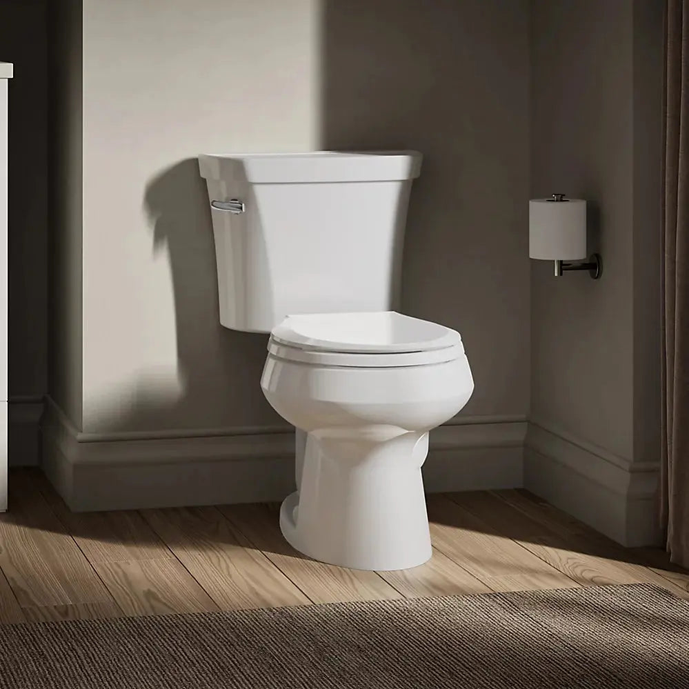 Kohler Wellworth Two-piece round-front toilet, 1.6 gpf Less Seat - Plumbing Market