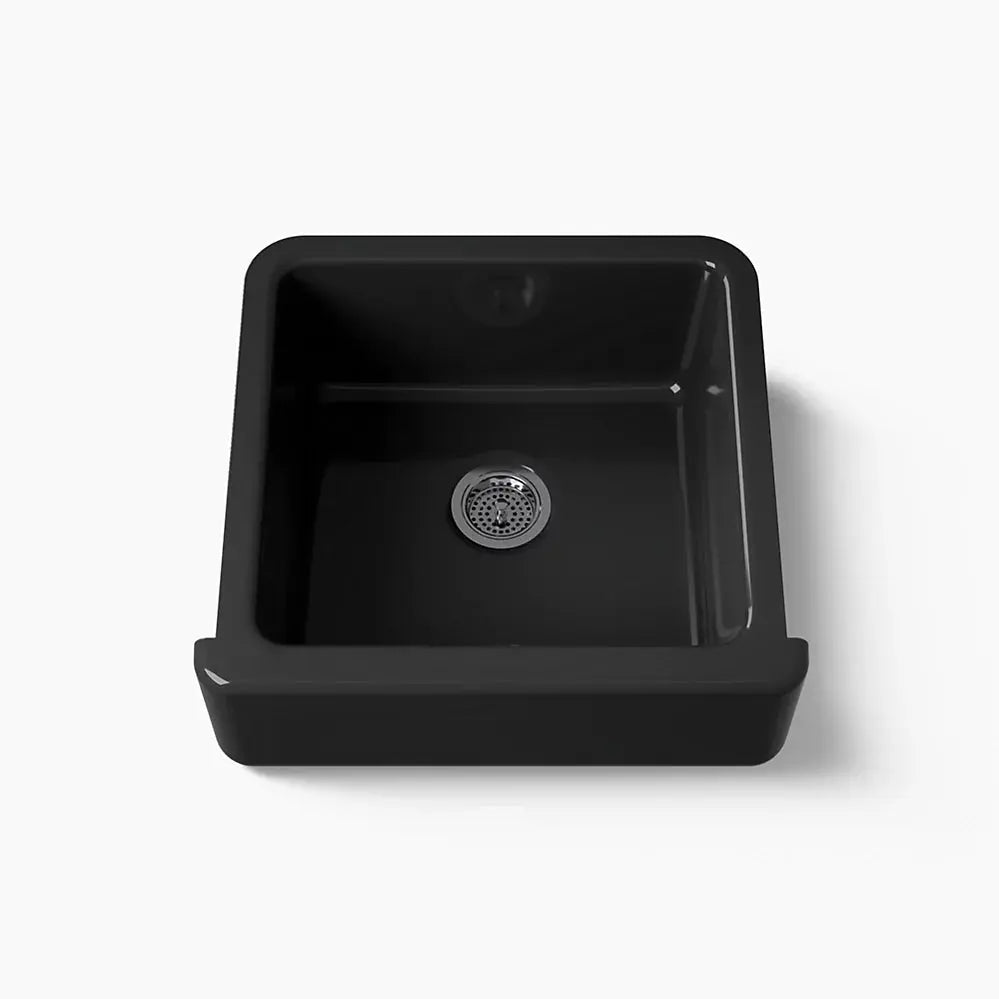 Kohler Whitehaven 23-1/2" undermount single-bowl farmhouse kitchen sink black - Plumbing Market