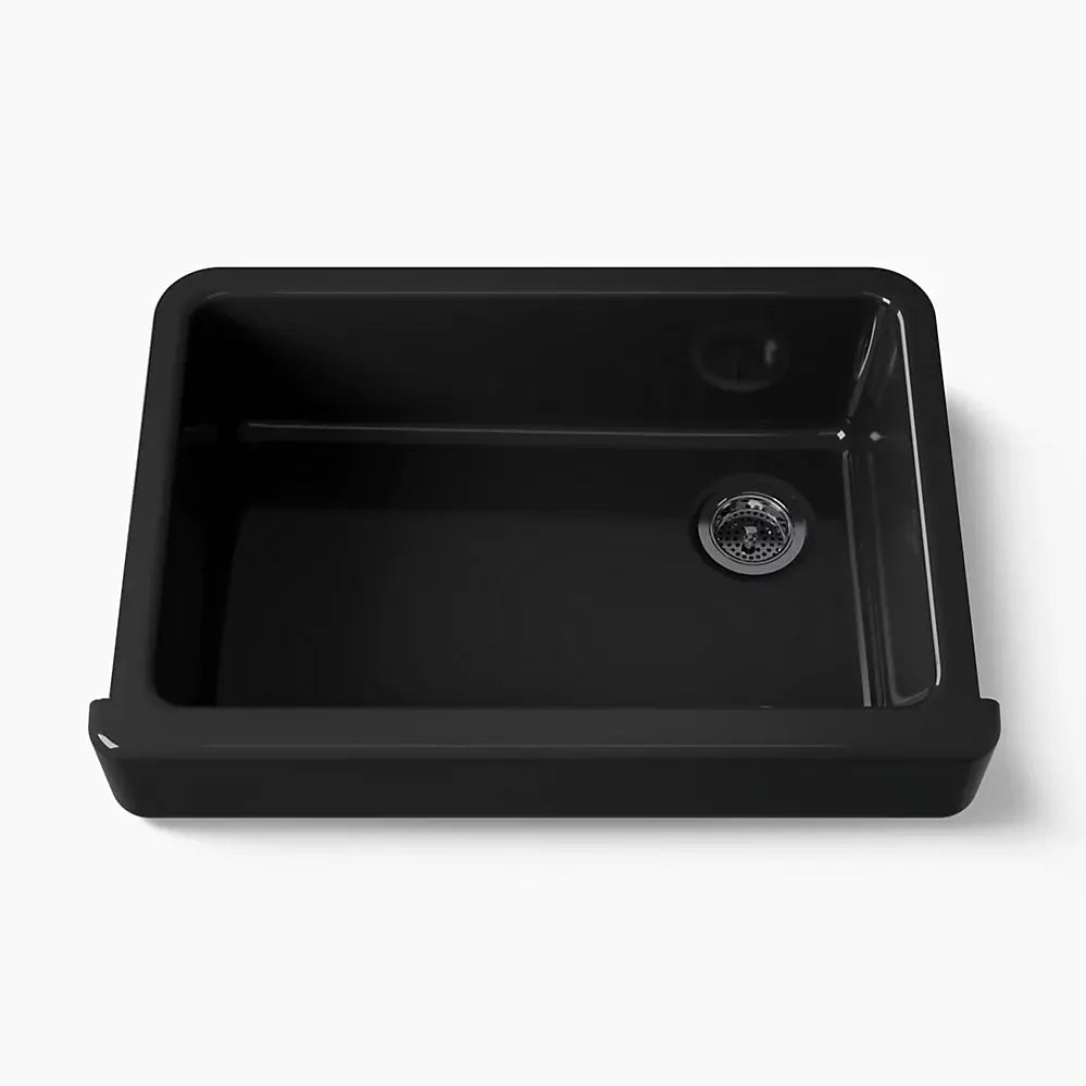 Kohler Whitehaven 32-1/2" undermount single-bowl farmhouse kitchen sink black - Plumbing Market