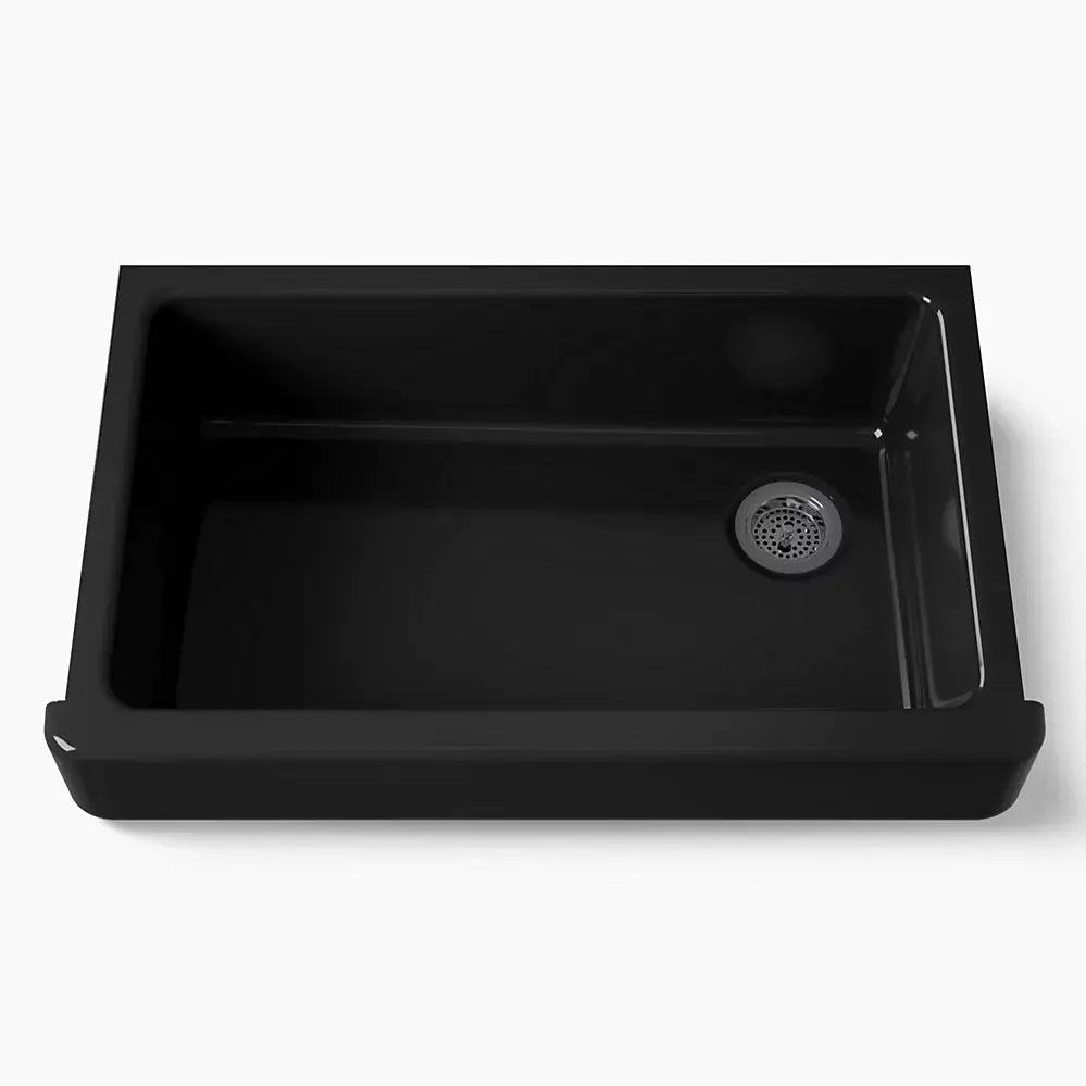 Kohler Whitehaven 35-1/2" undermount single-bowl farmhouse kitchen sink black - Plumbing Market