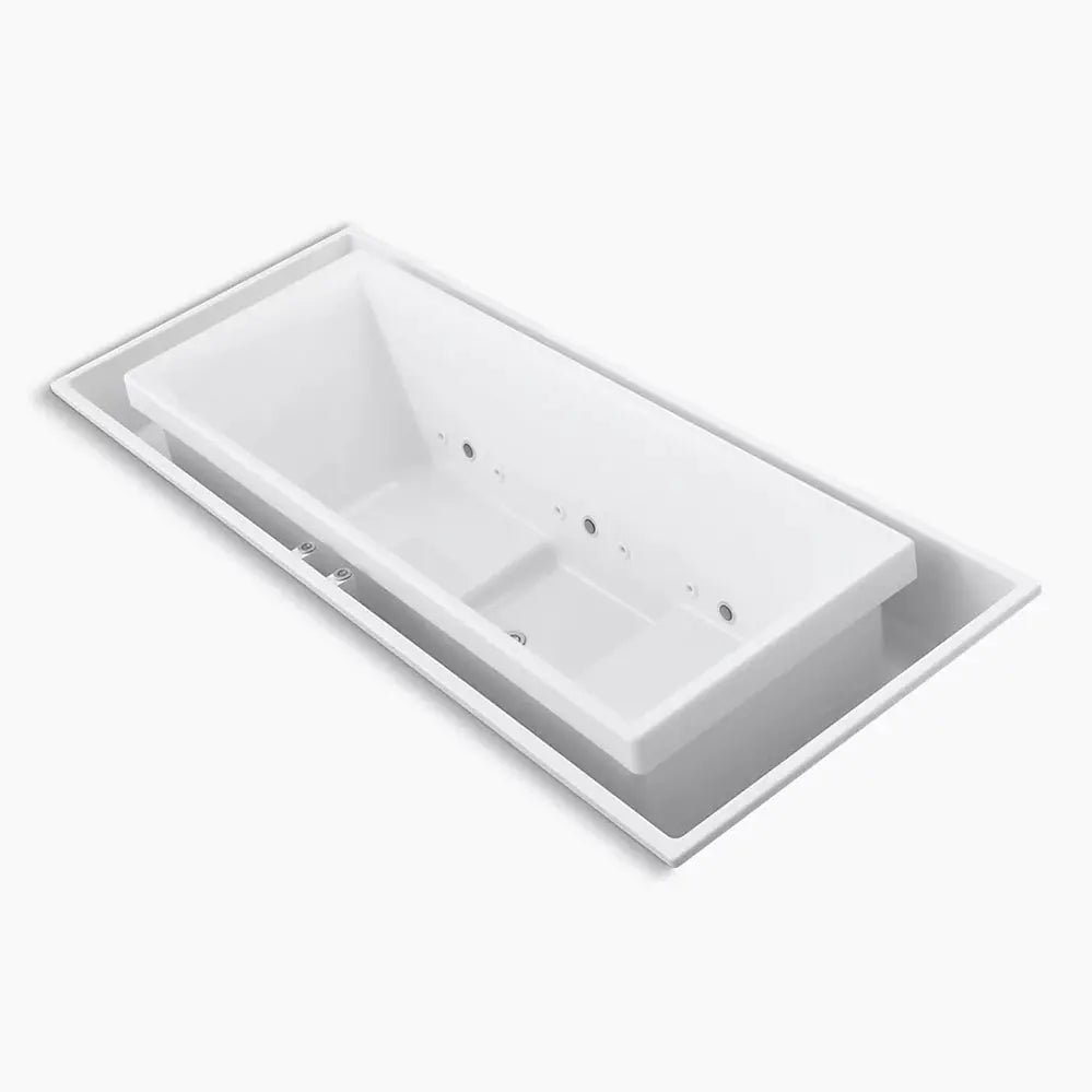 Kohler sok 104" x 41" drop-in Effervescence bath with chromatherapy and center drain white - Plumbing Market