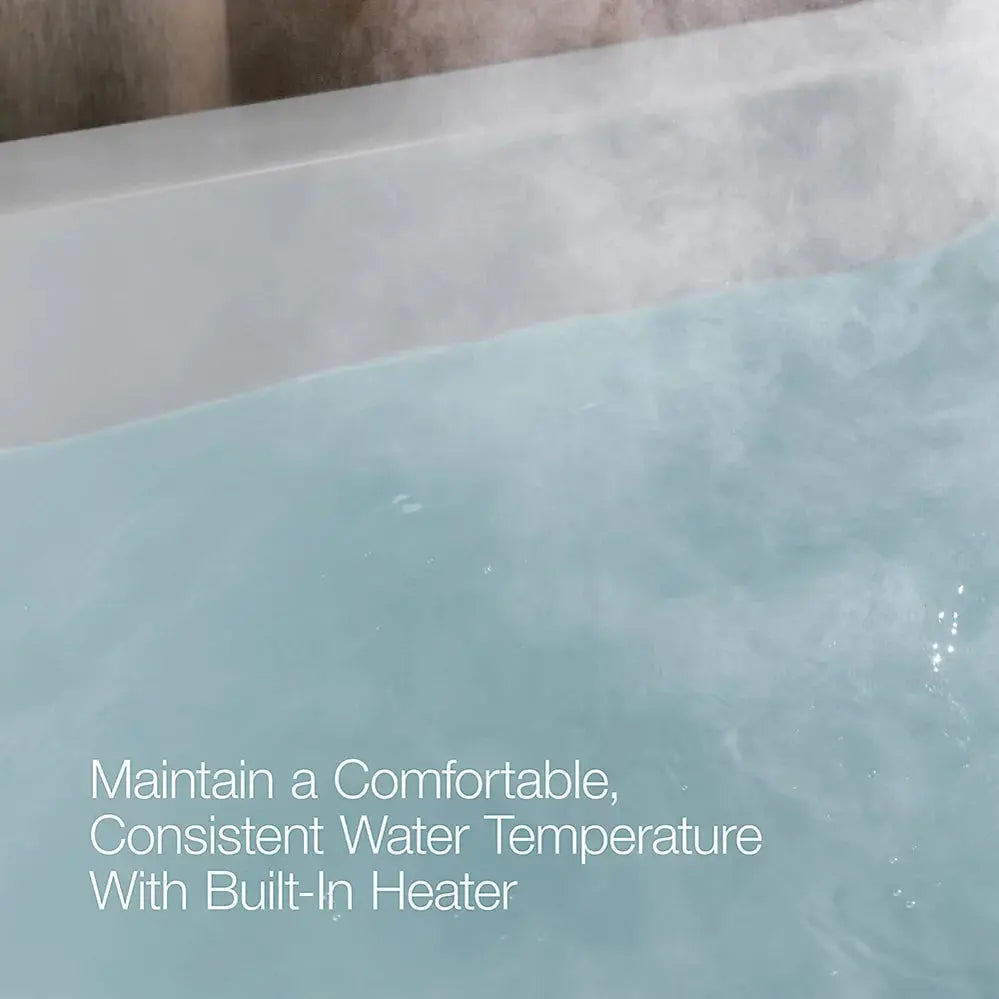 Kohler sok 104" x 41" drop-in Effervescence bath with chromatherapy and center drain white - Plumbing Market