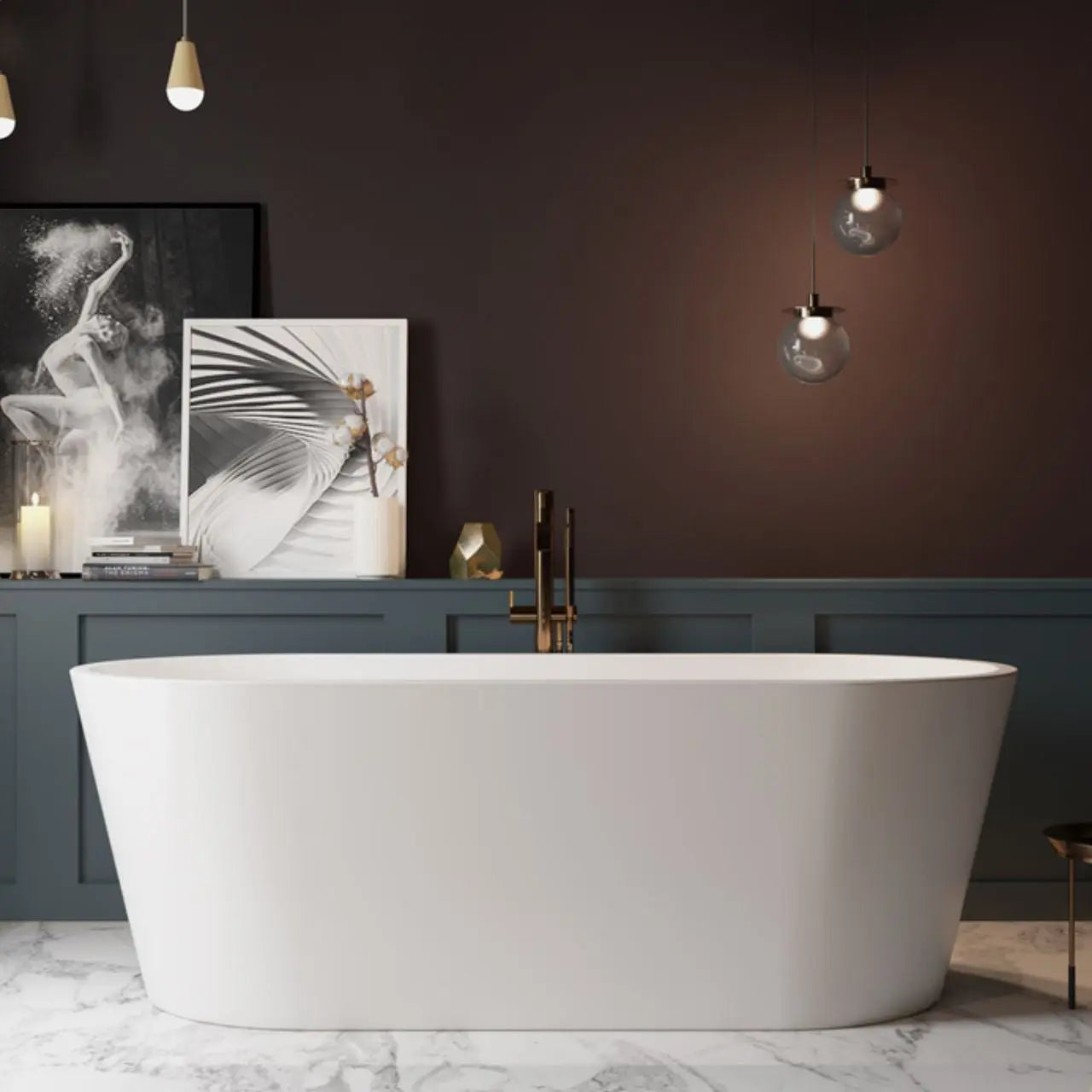 Kube 53.94” White Free Standing Bathtub - Plumbing Market