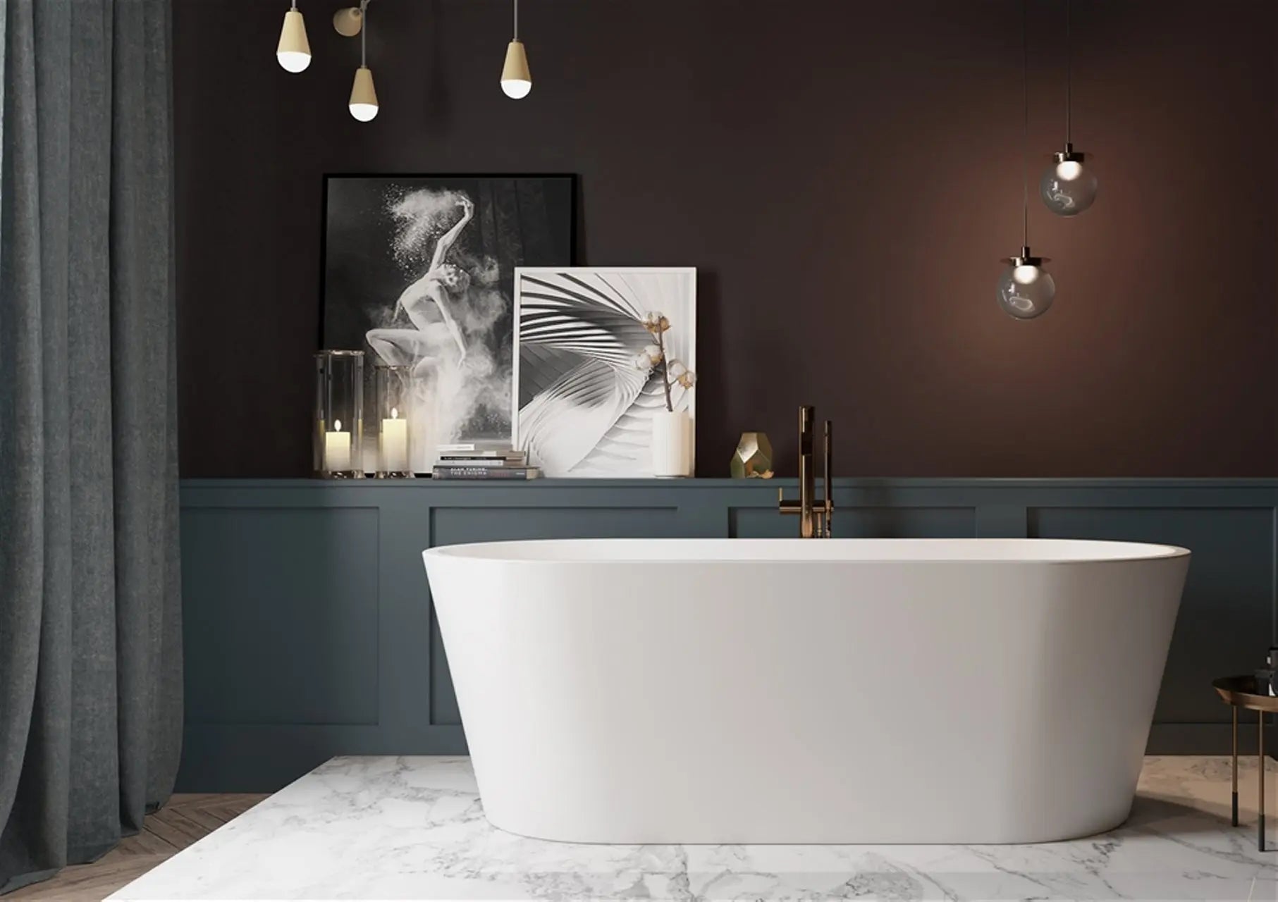 Kube 53.94” White Free Standing Bathtub - Plumbing Market