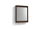 Kube Bath 24″ Wide Framed Mirror W/ Shelf – Rosewood - Plumbing Market