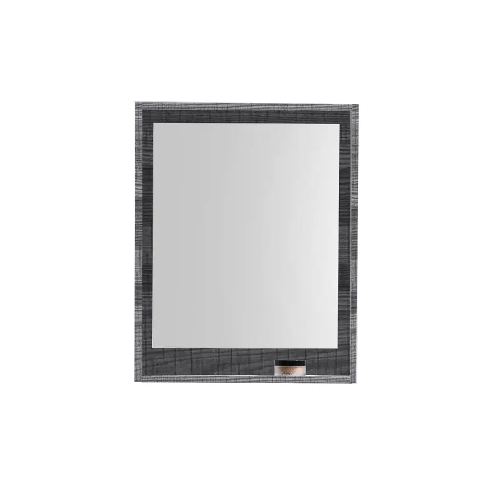 Kube Bath 24″ Wide Mirror W/ Shelf – Ash Gray - Plumbing Market