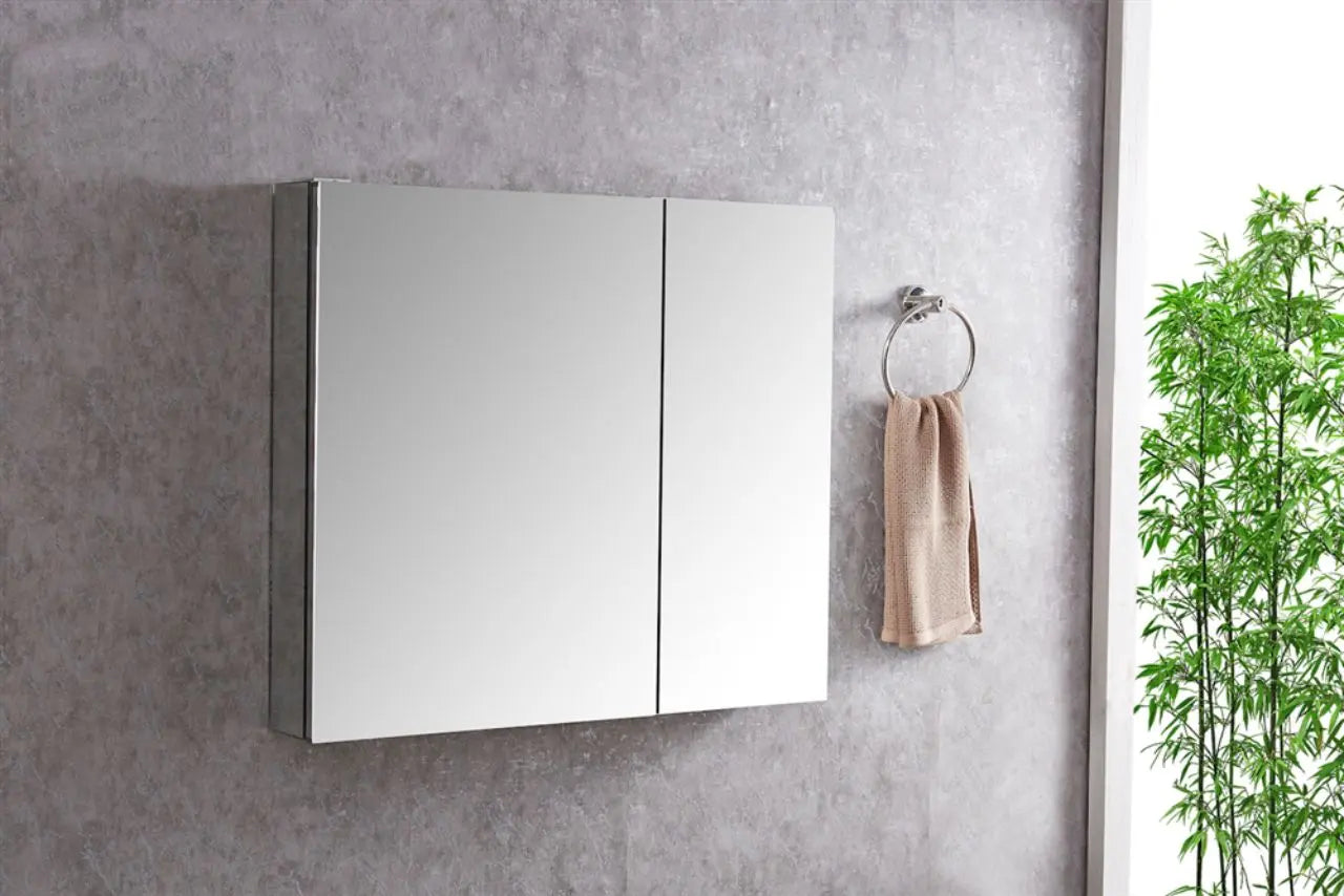 Kube Bath 30 Inch Mirrored Bathroom Medicine Cabinet - Plumbing Market