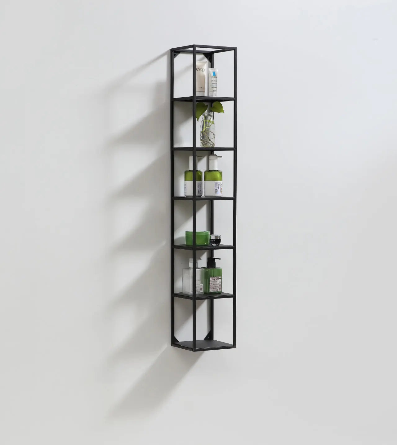 Kube Bath 47 Inch High Wall Mount Metal Shelf Unit Black - Plumbing Market