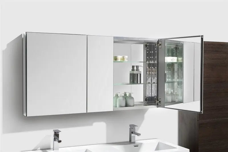Kube Bath 50 Inch Wide Mirrored Bathroom Medicine Cabinet - Plumbing Market