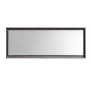 Kube Bath 70" Wide Framed Mirror With Shelf – Gray Oak - Plumbing Market