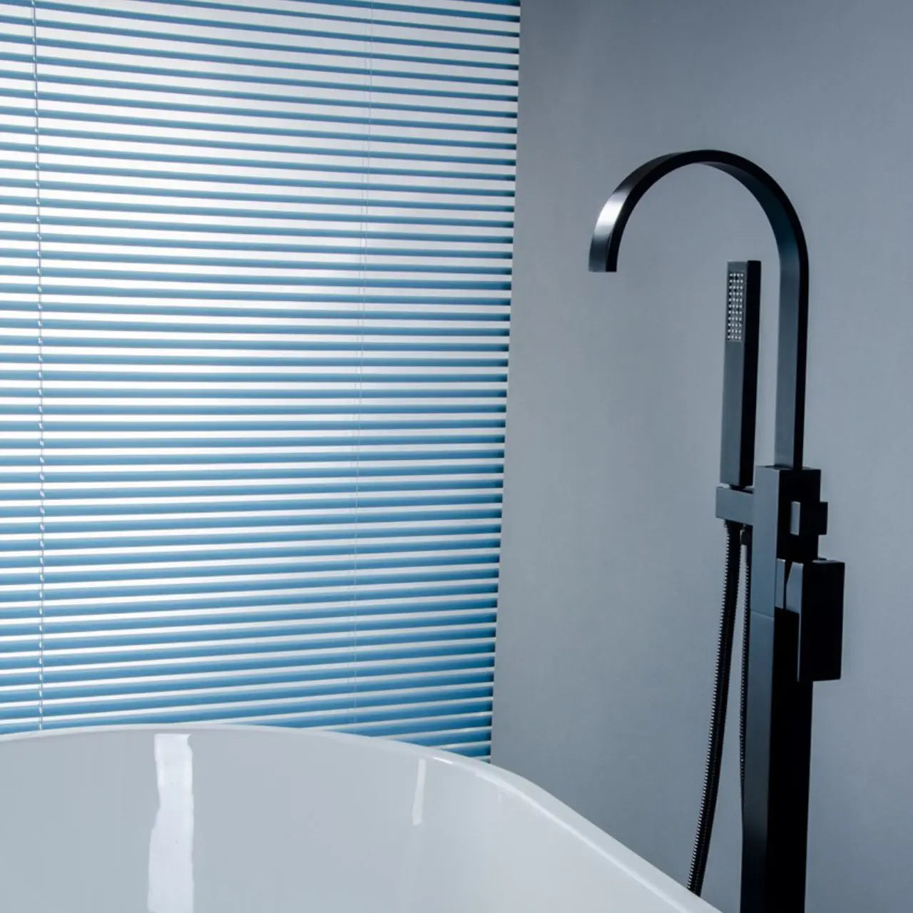 Kube Bath Aqua Arcco Floor Mounted Soaker Tub Faucet - Plumbing Market