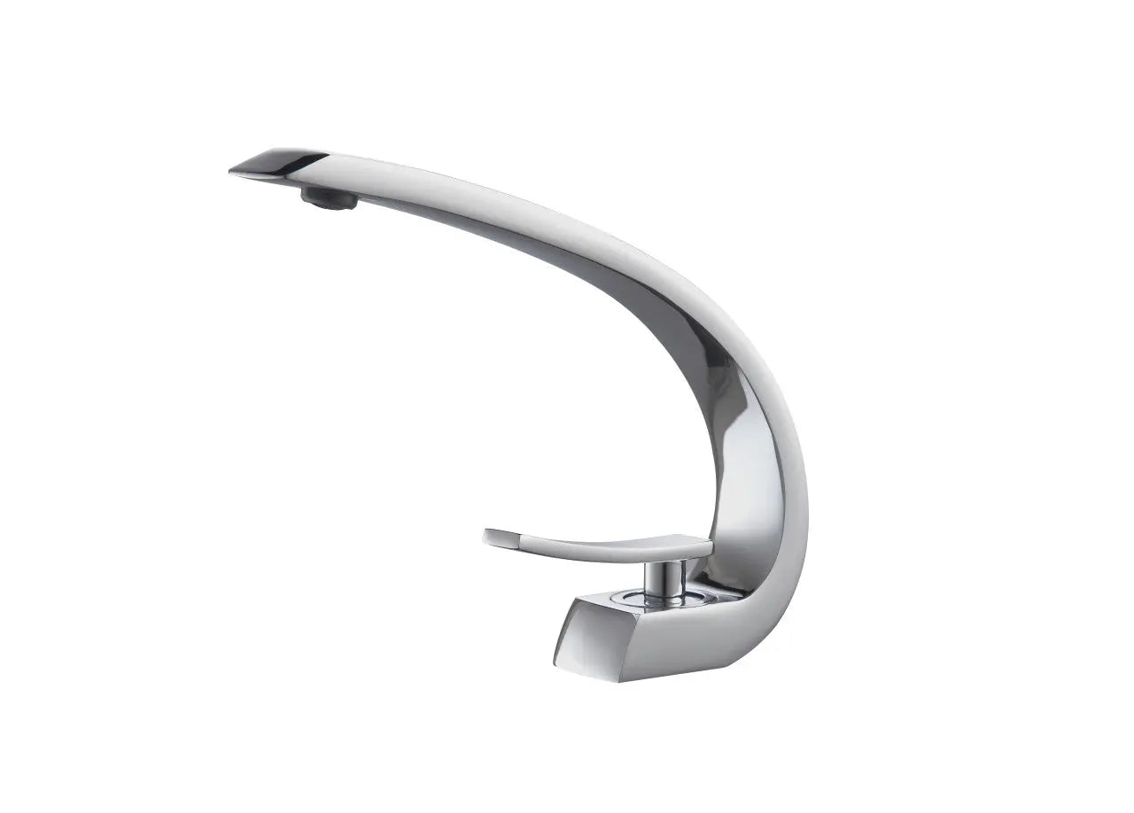 Kube Bath Aqua Arcco Single Hole Mount Bathroom Vanity Faucet – Chrome - Plumbing Market