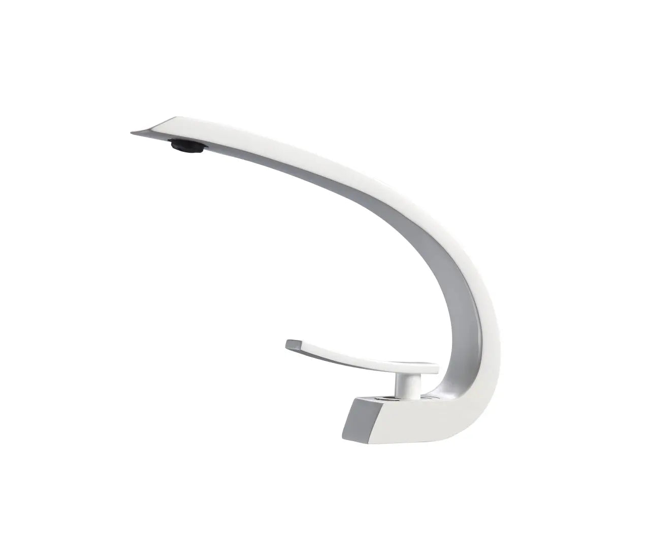 Kube Bath Aqua Arcco Single Hole Mount Bathroom Vanity Faucet – White - Plumbing Market
