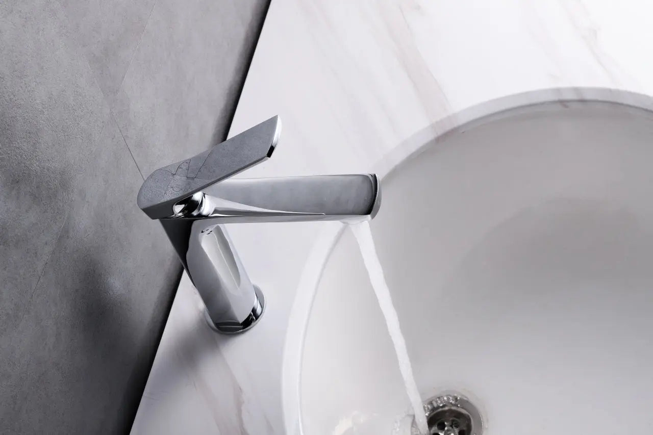 Kube Bath Aqua Balli 7" Single Lever Bathroom Vanity Faucet – Chrome - Plumbing Market