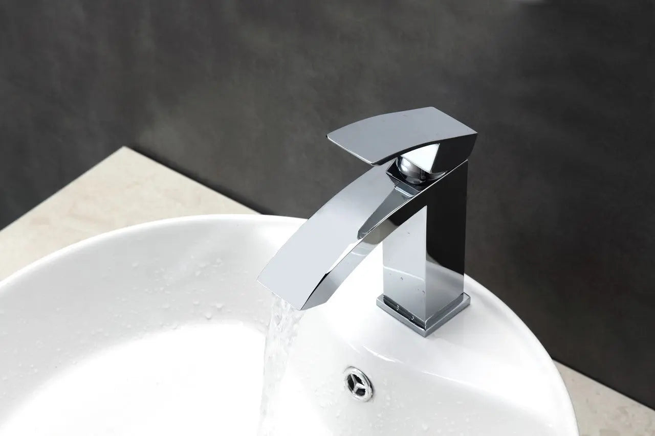 Kube Bath Aqua Balzo 6" Single Lever Wide Spread Bathroom Vanity Faucet - Chrome - Plumbing Market