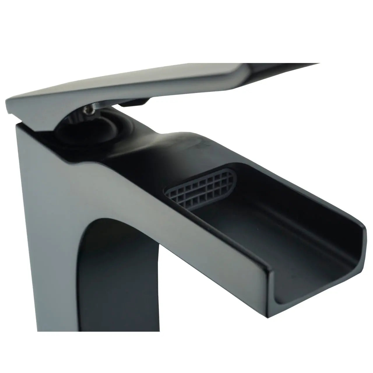 Kube Bath Aqua Cascata 6" Single Lever Bathroom Vanity Faucet – Matte Black - Plumbing Market