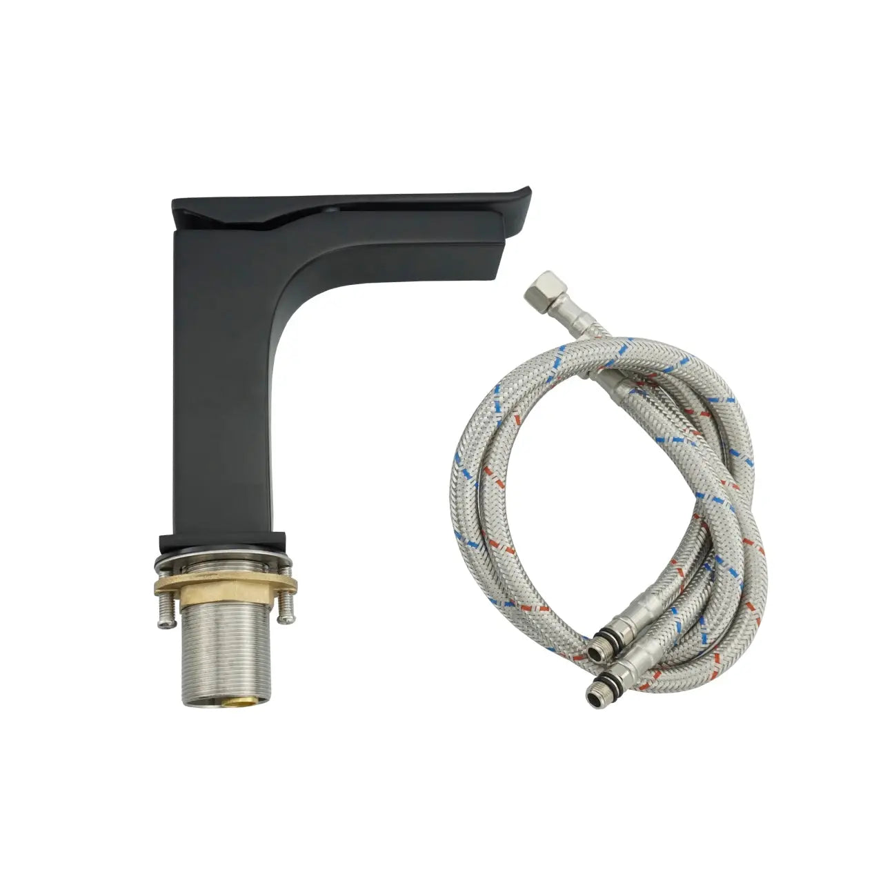Kube Bath Aqua Cascata 6" Single Lever Bathroom Vanity Faucet – Matte Black - Plumbing Market