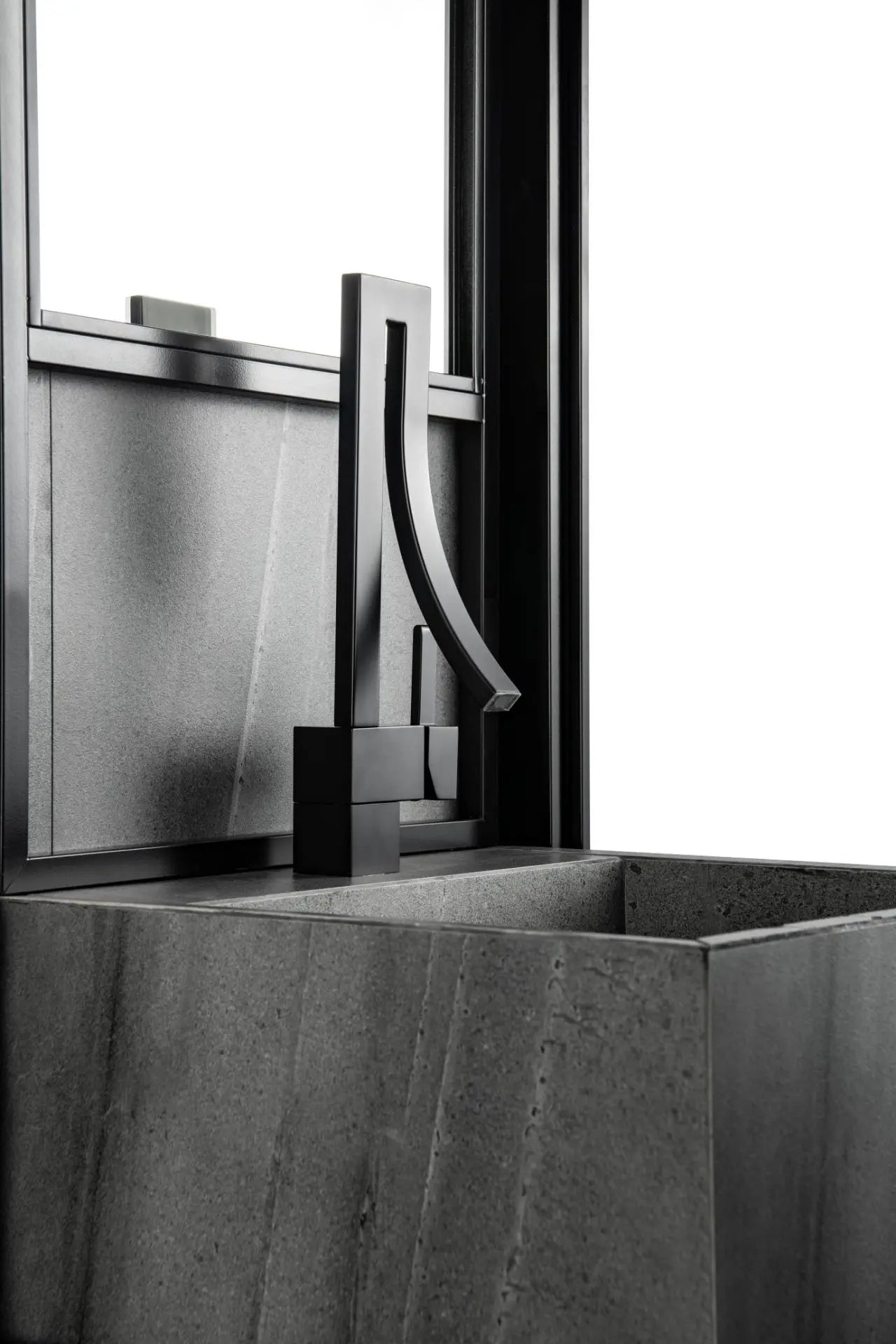 Kube Bath Aqua Elegance Single Lever Wide Spread Bathroom Vanity Faucet – Matte Black - Plumbing Market