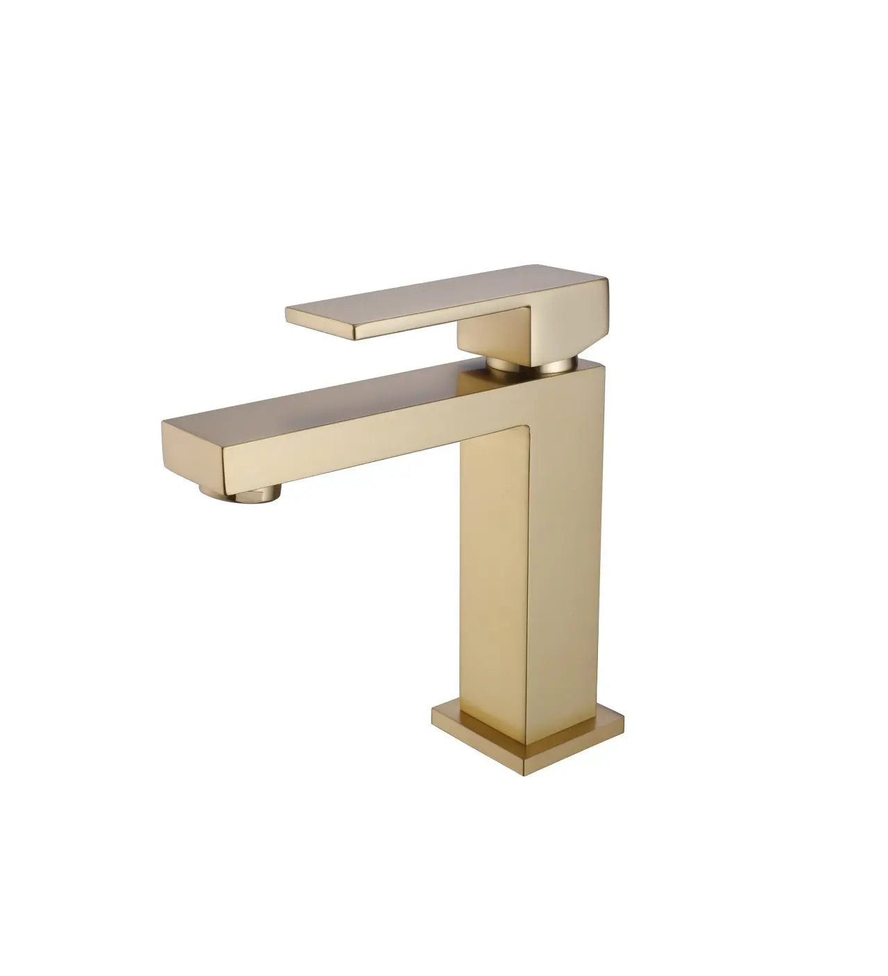 Kube Bath Aqua Kubo Single Lever Bathroom Vanity Faucet – Gold - Plumbing Market