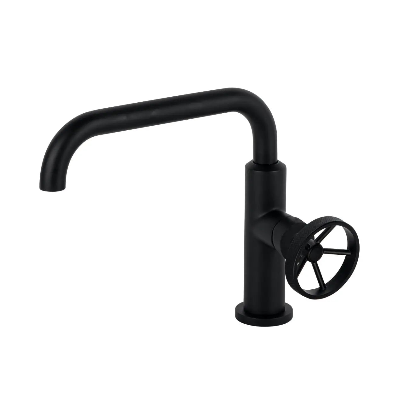 Kube Bath Aqua Loft Single Lever Bathroom Vanity Faucet With Side Handle – Matte Black - Plumbing Market
